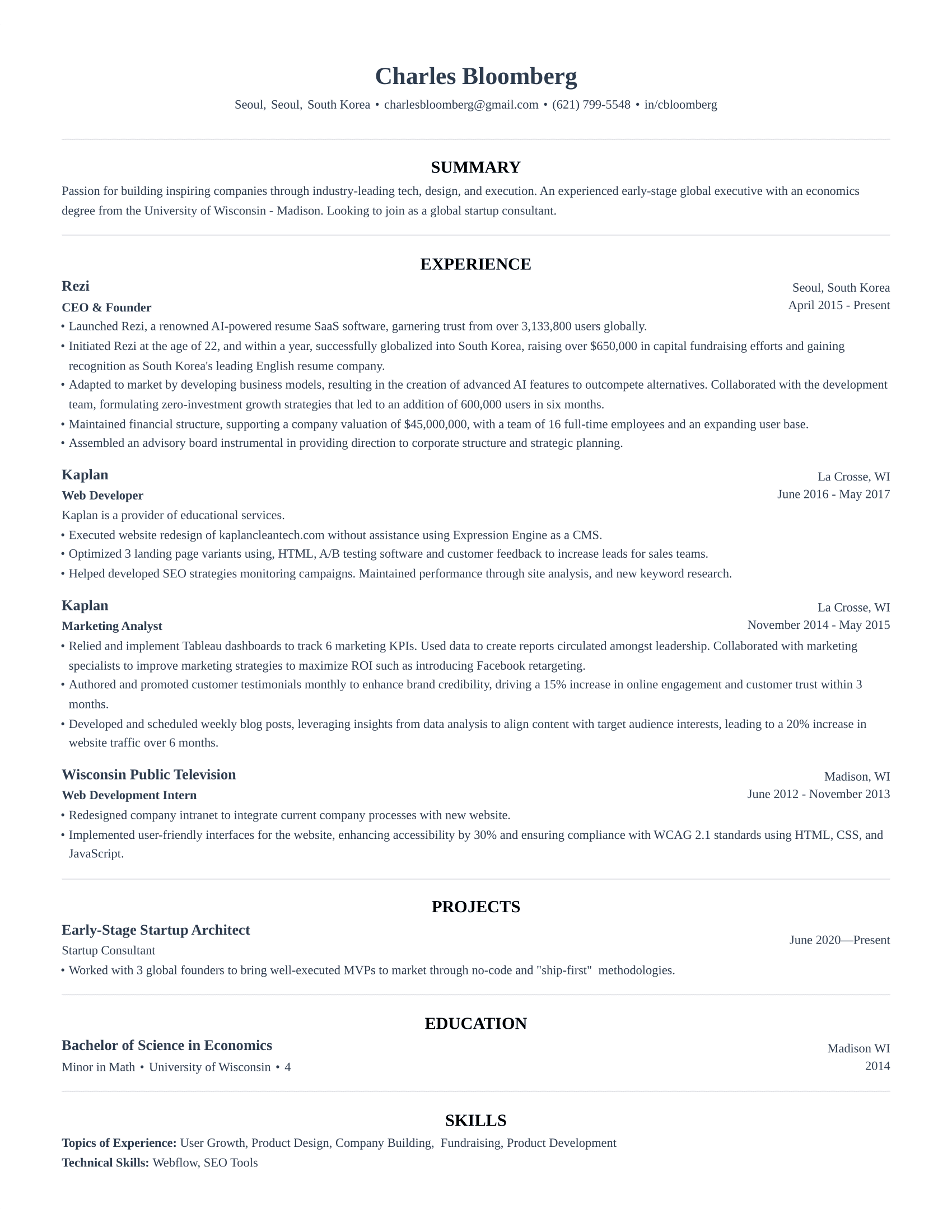 Harvard resume template