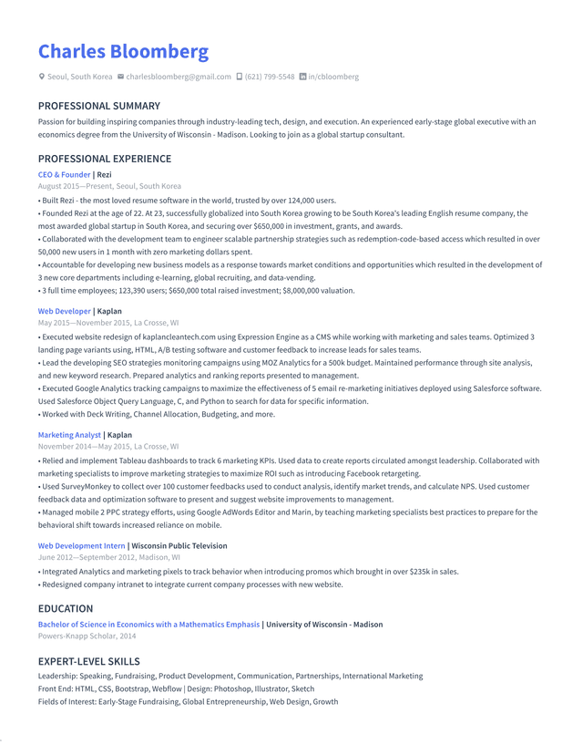 Civil Engineer resume example